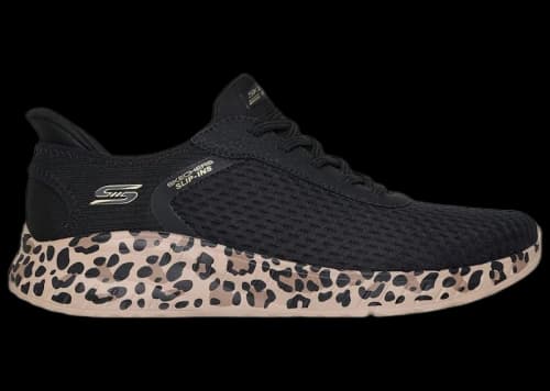 Skechers Slip-ins BOBS Sport Squad Chaos Daily Prowl Black Leopard (Women's)