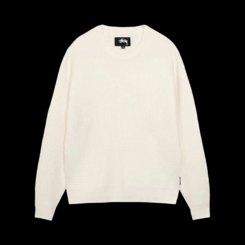 Stussy Waffle Cashmere Crew 'Ivory'
