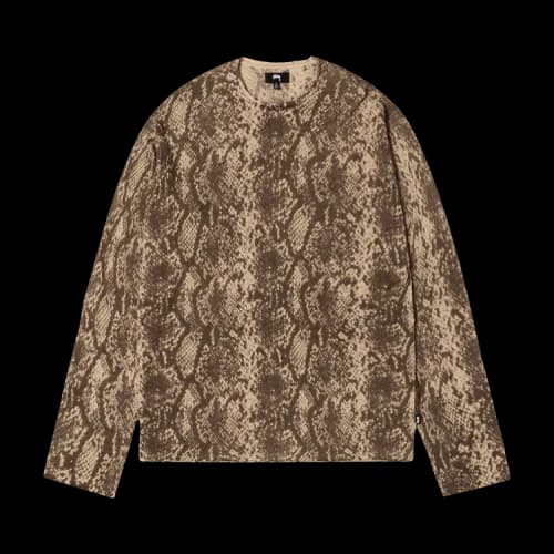 Stussy Python Knit Crew 'Khaki'