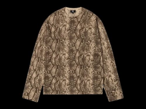Stussy Python Knit Crew Khaki