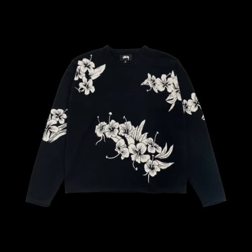 Stussy Floral Roll Neck Sweater 'Black'