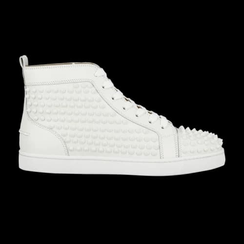 Christian Louboutin Yang Louis Calf Laminato Dino Spikes 'Latte Silver'