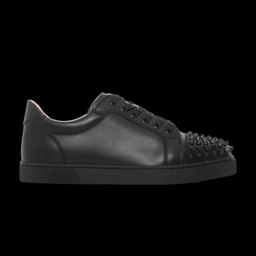 Christian Louboutin Vieira Spikes Flat Calf 'Black' (Women's)