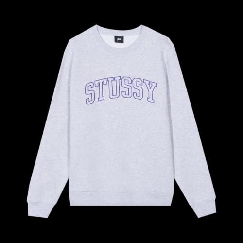 Stussy Outline Applique Crew 'Ash Heather'