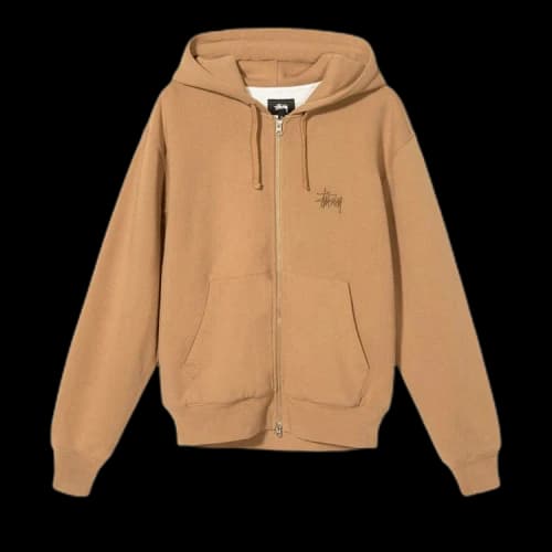 Stussy Thermal Zip Hoodie 'Brown'