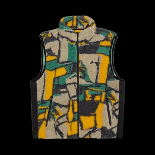 Stussy Block Sherpa Vest 'Multicolor'