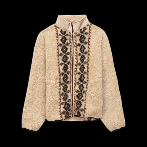 Stussy Lima Jacquard Sherpa Jacket 'Beige'