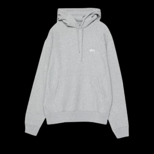 Stussy Stock Logo Hoodie 'Grey'