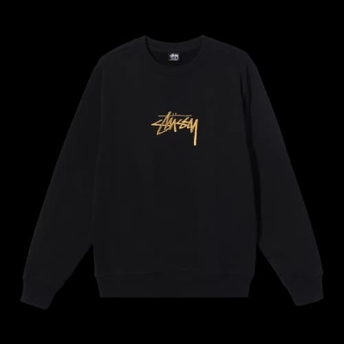 Stussy Stock Applique Crew 'Black'