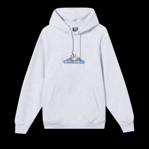 Stussy Crowned Applique Hoodie 'Ash Heather'
