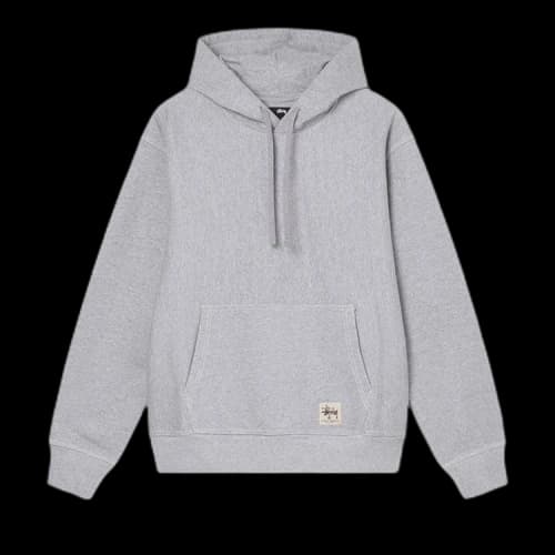 Stussy Contrast Stitch Label Hood 'Grey Heather'