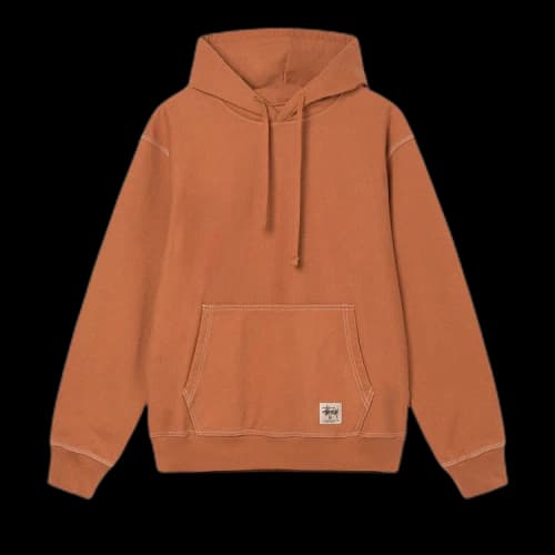 Stussy Contrast Stitch Label Hood 'Ochre'