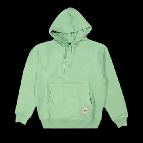 Stussy Contrast Stitch Label Hoodie 'Zephyr Green'