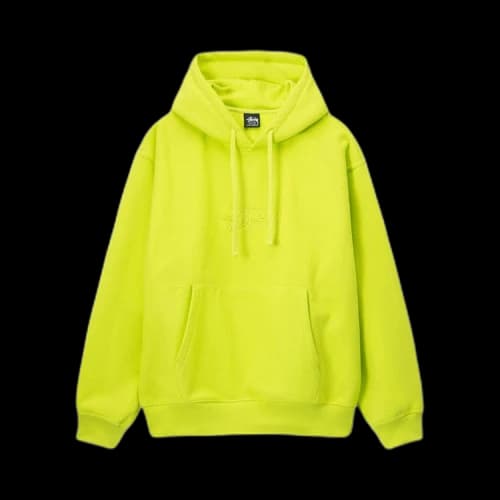 Stussy Stock Logo Applique Hoodie Keylime