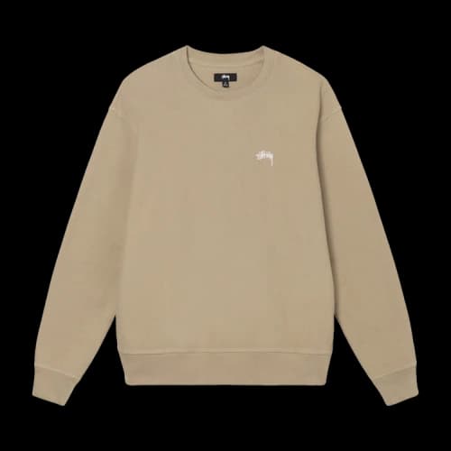 Stussy Overdyed Stock Logo Crew 'Khaki'