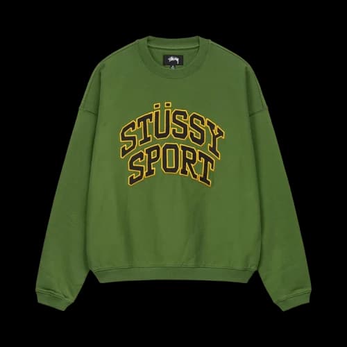 Stussy Relaxed Oversized Crew 'Green'