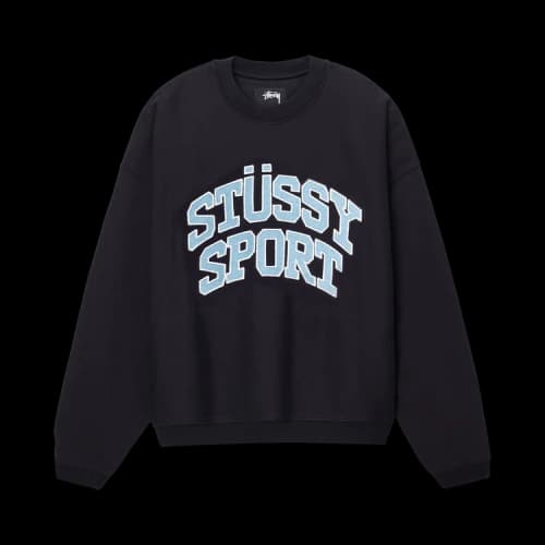 Stussy Sport Relaxed Oversized Crew 'Washed Black'