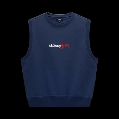 Stussy Sport Fleece Vest 'Navy'