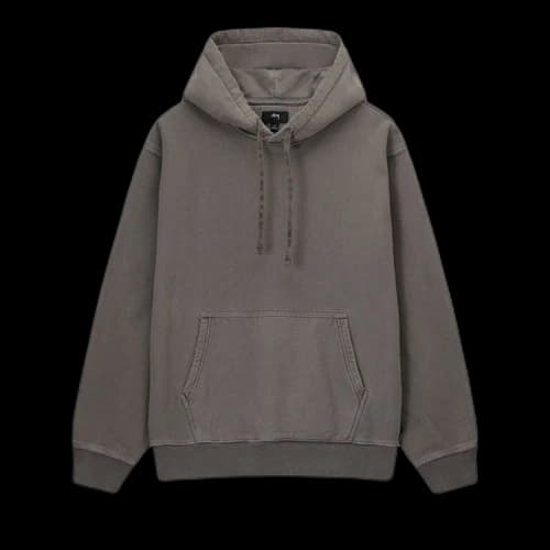 Stussy Pigment Dyed Fleece Hoodie 'Charcoal'