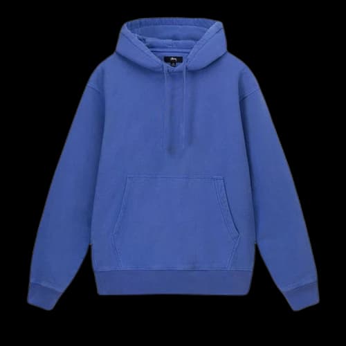 Stussy Pigment Dyed Fleece Hoodie 'Ultramarine'
