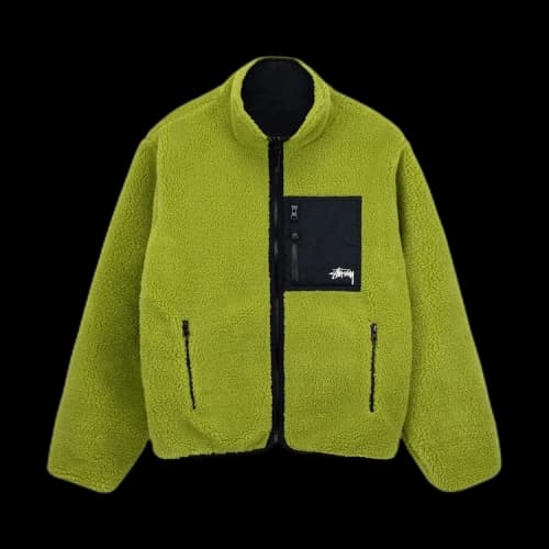 Stussy Sherpa Reversible Jacket 'Moss Green'