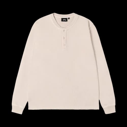 Stussy Open Hem Henley Fleece 'Natural'