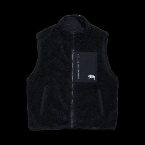 Stussy Sherpa Reversible Vest 'Black'