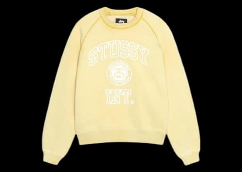 Stussy Overlock Varsity Raglan Crew Honey