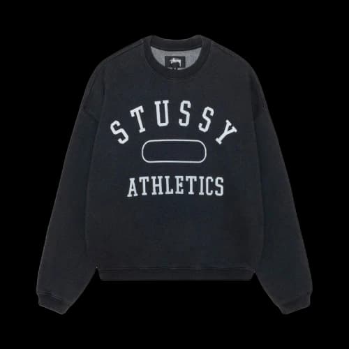 Stussy Athletics Crew 'Washed Black'