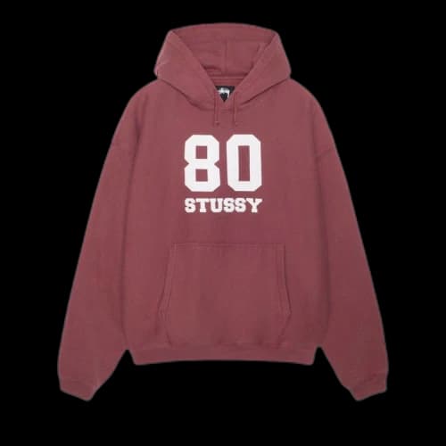 Stussy 80 Relaxed Hoodie 'Maroon'