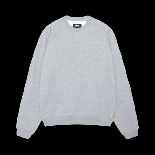 Stussy Fleece Raglan Crew 'Grey Heather'