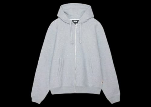 Stussy Raglan Zip Hoodie Washed Black