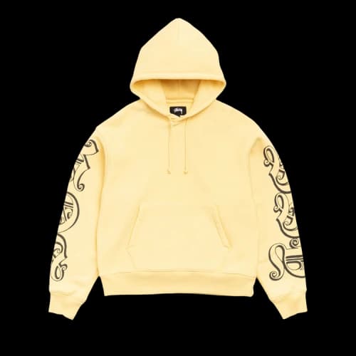 Stussy Motif Print Hoodie 'Yellow'