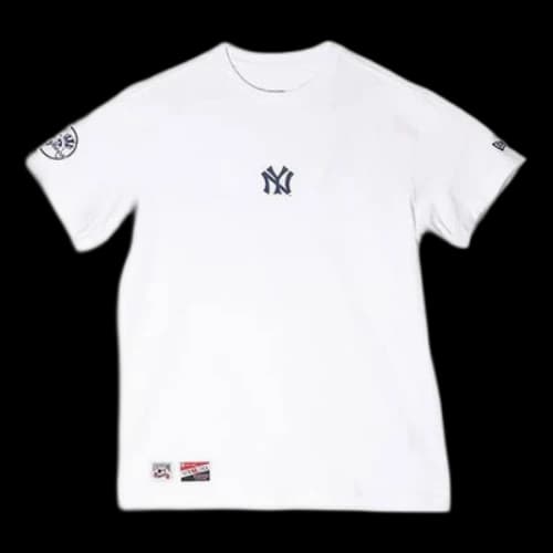 New Era Unisex MLB Series New York Yankees Logo Tee White