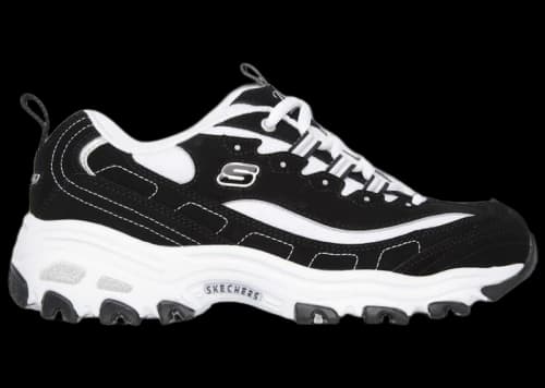 Skechers D'Lites Biggest Fan Black White (Women's)