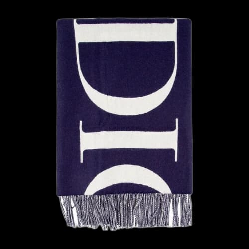 Dior Double Layered Jacquard Scarf 'Navy Blue'