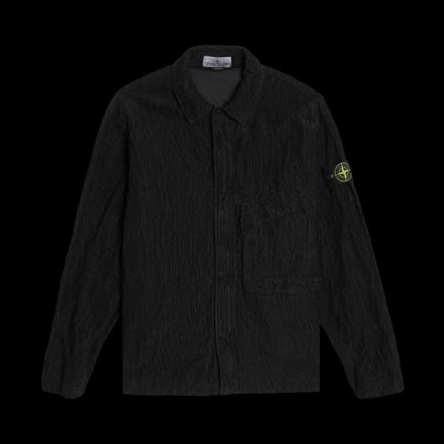 Stone Island Cotton-Nylon Corduroy 500 Overshirt 'Black'