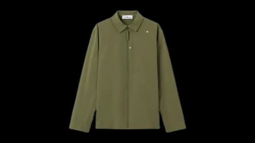 Stone Island Textured Stretch Nylon Stellina 1200024 Overshirt Lead Grey