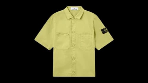 Stone Island Supima Cotton Twill Stretch-TC 1200033 Overshirt Fern