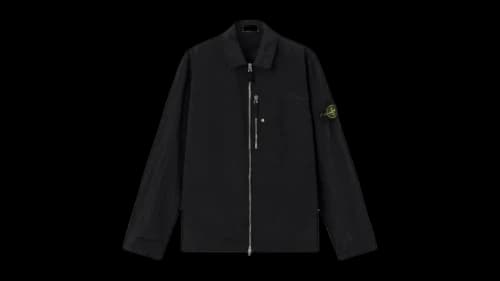 Stone Island Basic Shirt Coat Black