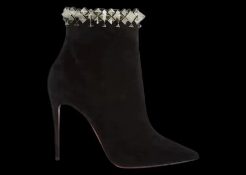 Christian Louboutin Firmamma 100 Veau Velours Black Silver (Women's)