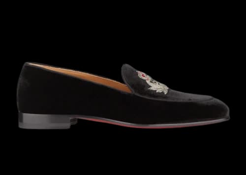 Christian Louboutin Crest On The Nile Flat Black