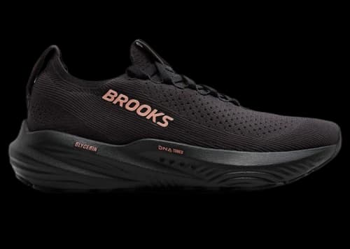 Brooks Glycerin StealthFit 22 Black Grey Rose Gold (Women's)