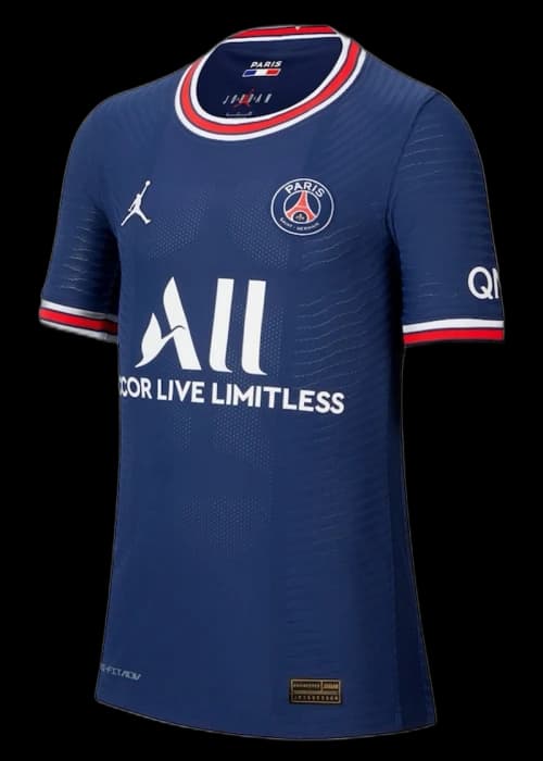 Jordan Paris Saint-Germain Home Vapor Match Shirt 2021-22 With Messi 30 Printing Kids Jersey Midnight Navy/University Red/White