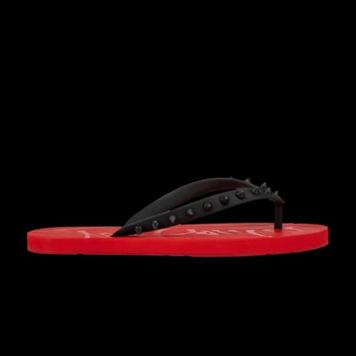 Christian Louboutin Loubi Flip Slide Red Black