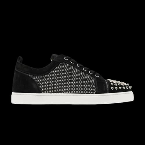Christian Louboutin Louis Junior Spikes 'Black Silver'