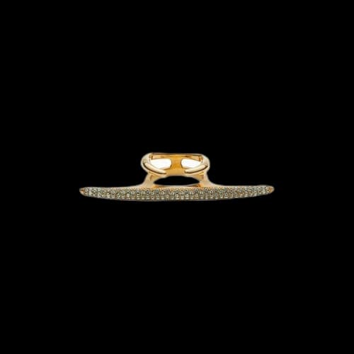 Ambush Swarovski Crystal Multi-Layer Ring 'Gold'