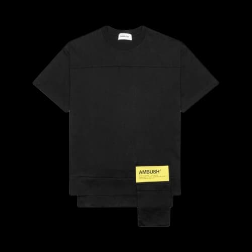 Ambush Waist Pocket T-Shirt 'Black/Yellow'