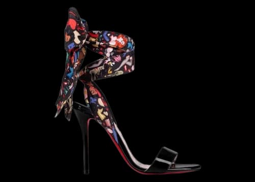 Christian Louboutin Fetish Du Desert 100 Heels Black Multi (Women's)