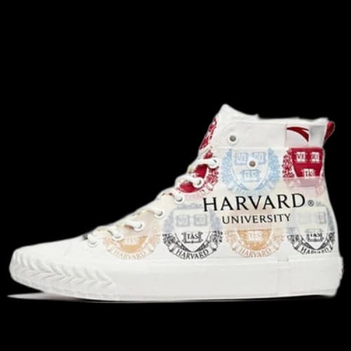 ANTA x Harvard Life Series Sneakers Canvas High 'White Multi-Color' (Women's)